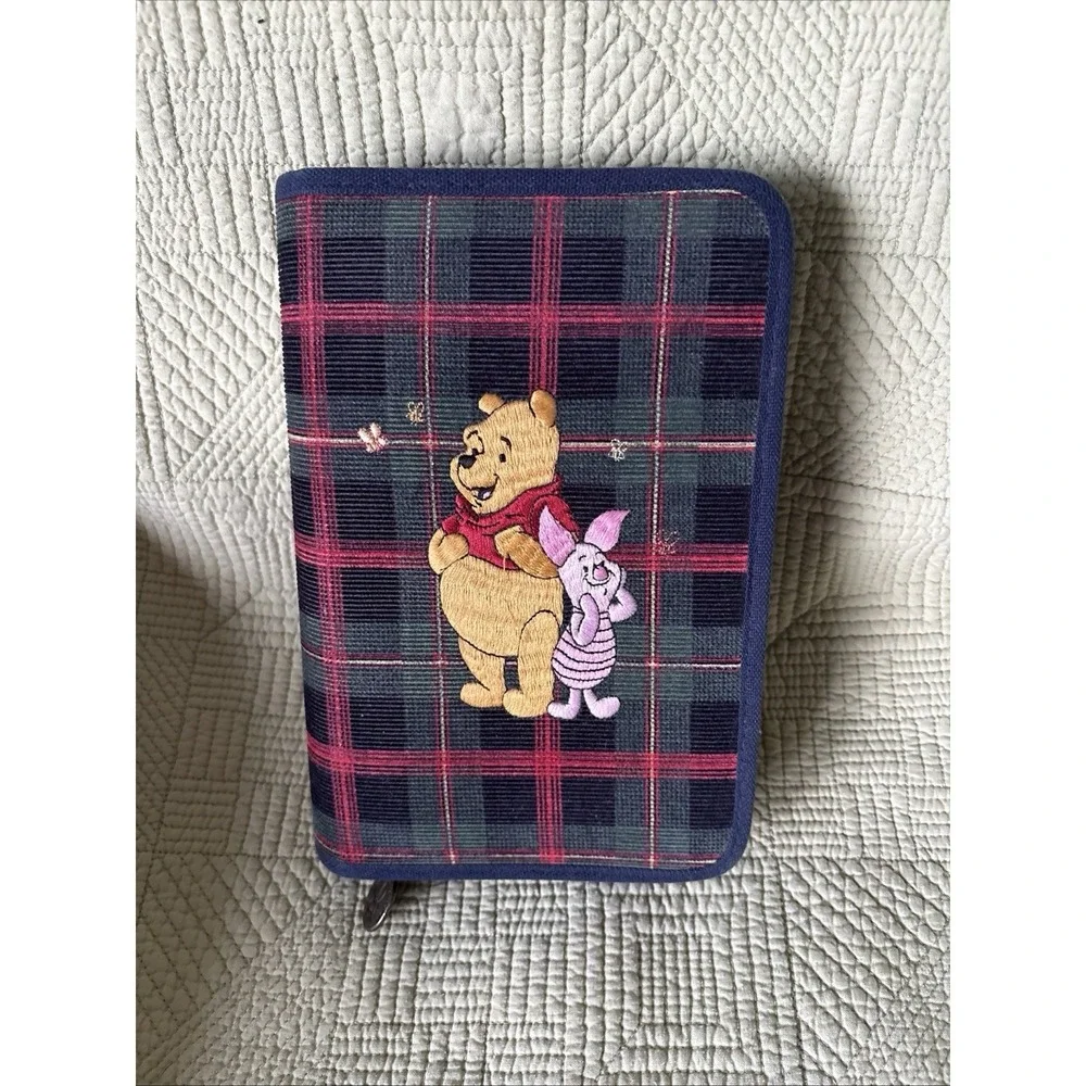 Disney Vintage Winnie The Pooh Piglet Address Book/planner Woven Tapestry Look